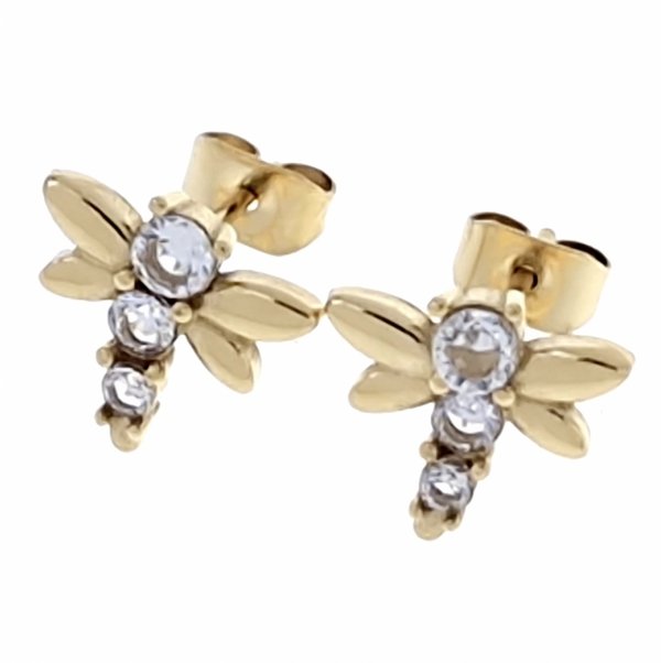 gold earrings made of stainless steel