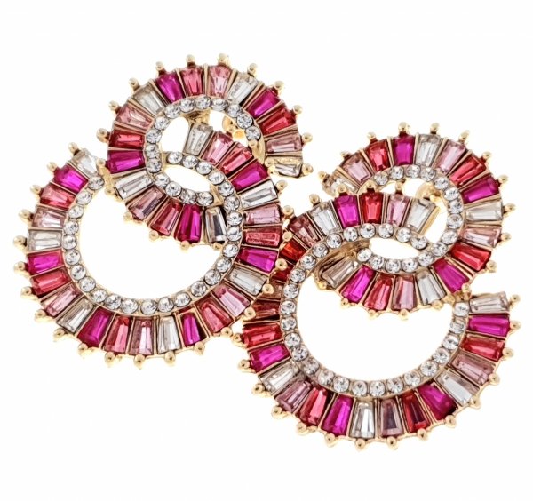 EARRINGS GOLD LONG ZIRCONIA WEDDING WEDDING