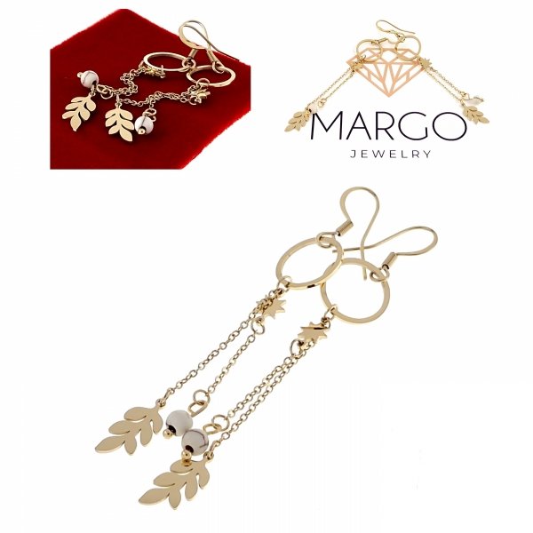 gold earrings made of stainless steel