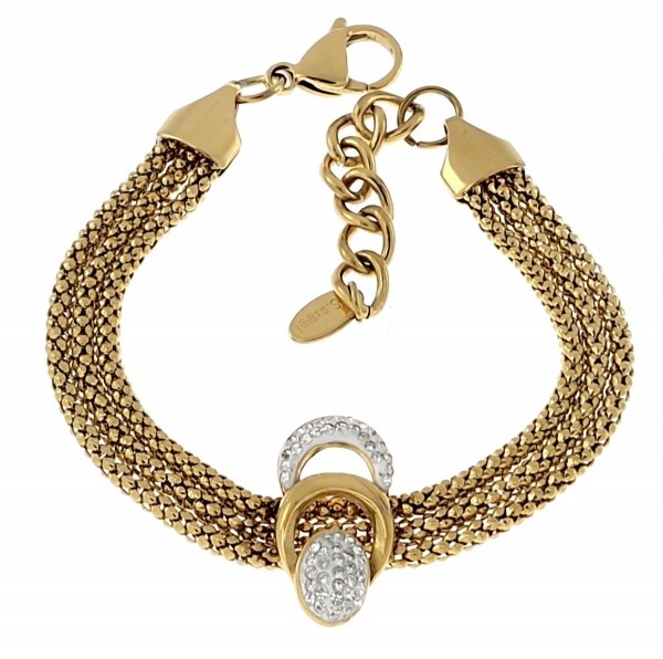 BRACELET GOLD CELEBRITY STAINLESS STEEL