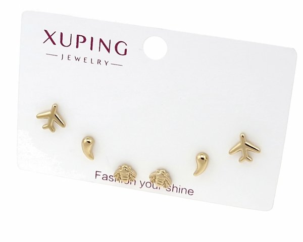 gold plated earrings with exclusive cubic zirconia