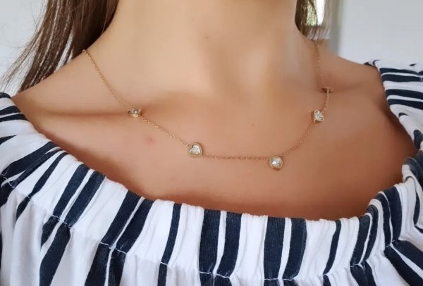 GOLD CHAIN NECKLACE celebrity STAINLESS STEEL