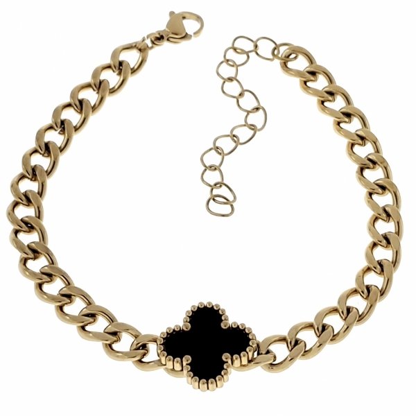 BRACELET GOLD CELEBRITY STAINLESS STEEL