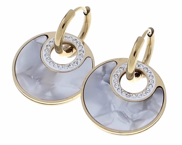 gold earrings made of stainless steel
