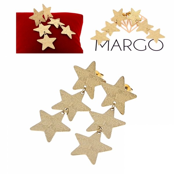 gold earrings made of stainless steel