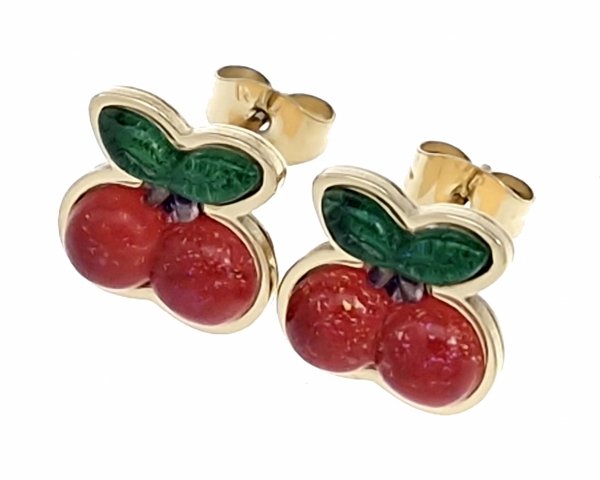 gold earrings made of stainless steel