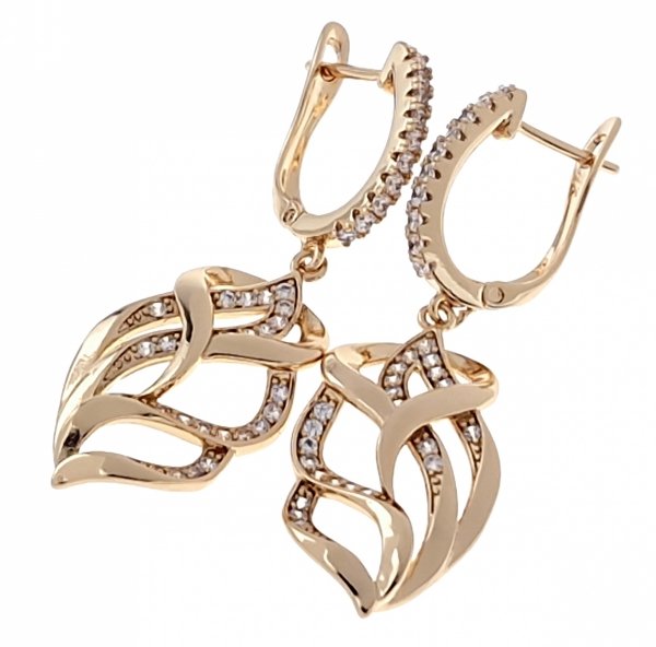 exclusive swarovski gold-plated earrings