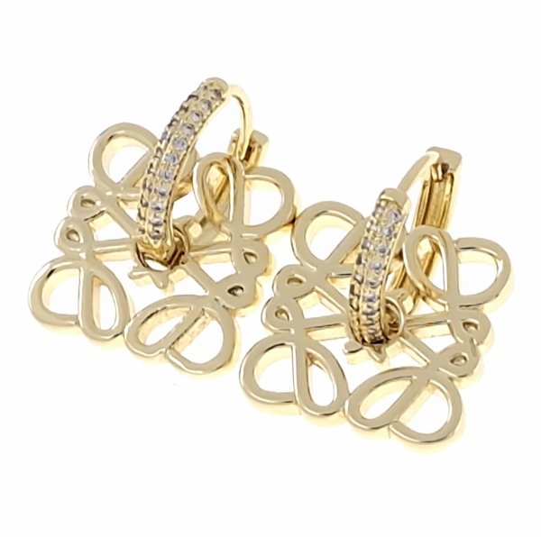 gold plated earrings with exclusive cubic zirconia