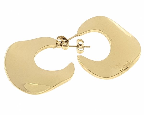gold earrings made of stainless steel