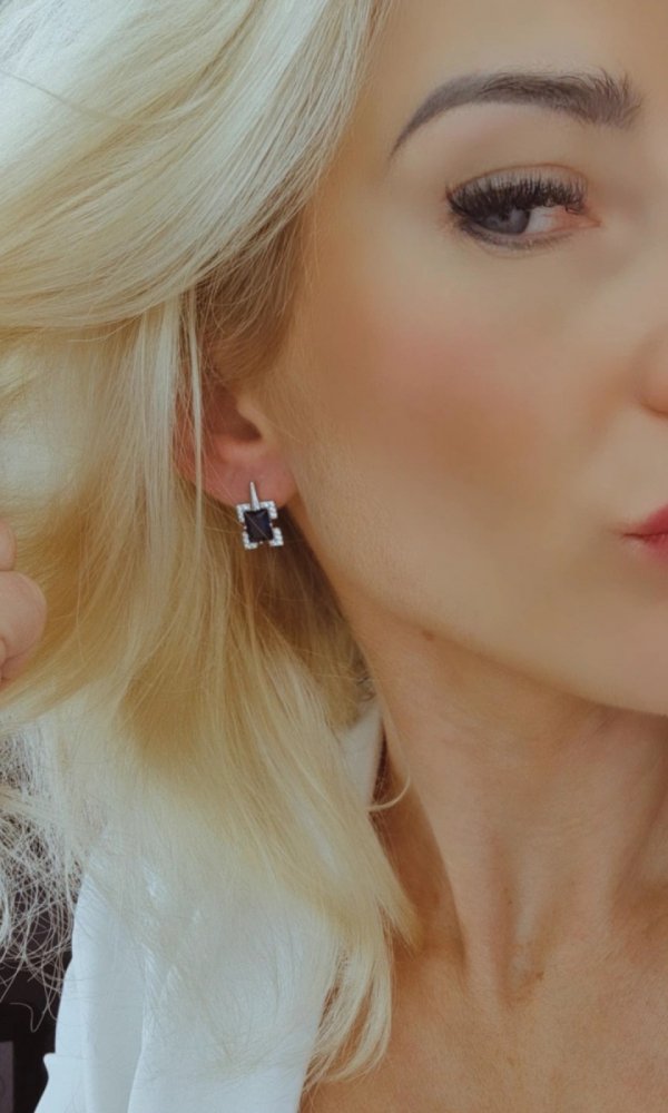 gold plated earrings with exclusive cubic zirconia