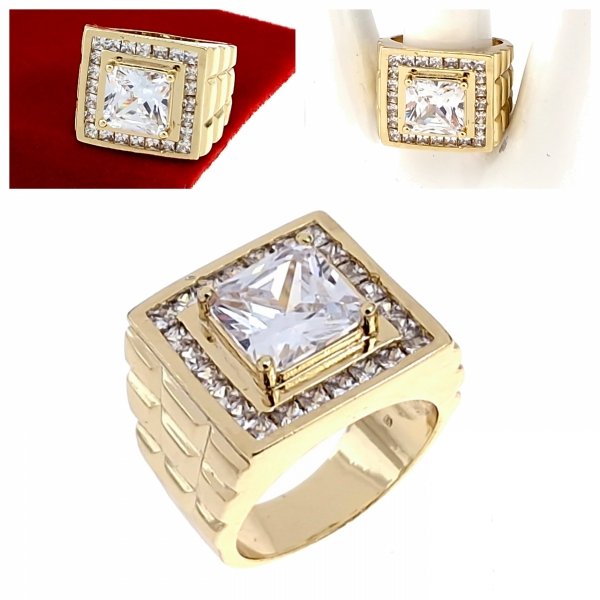 gold ring 18,60mm. gold-plated engagement xuping