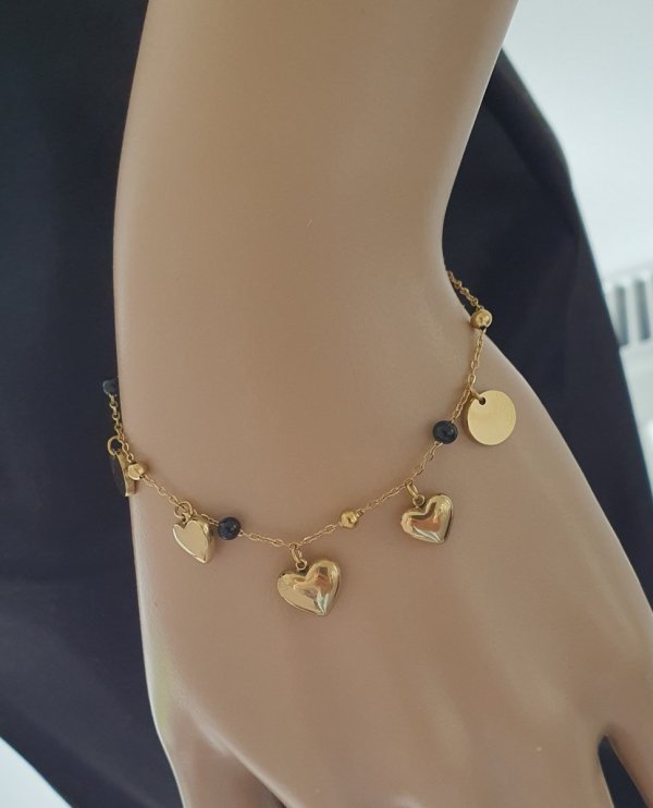 BRACELET GOLD CELEBRITY STAINLESS STEEL