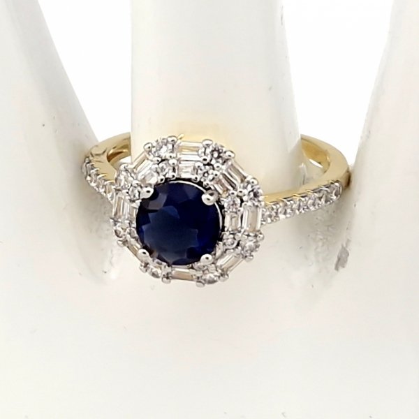 gold ring 18,60mm. gold-plated engagement xuping