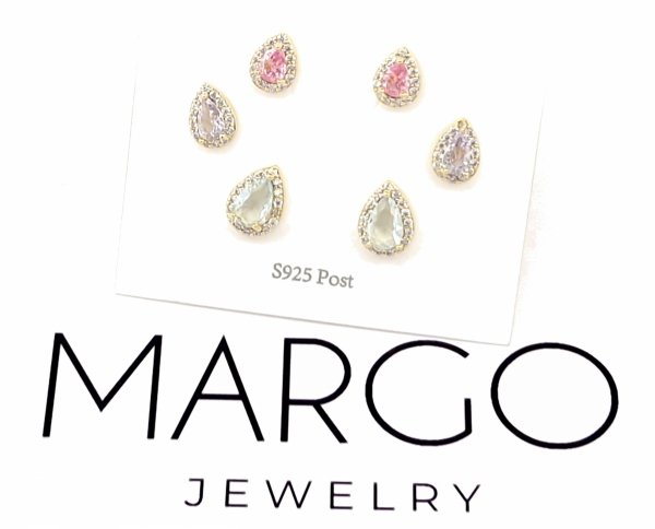 gold plated earrings with exclusive cubic zirconia