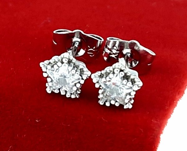 gold plated earrings with exclusive cubic zirconia