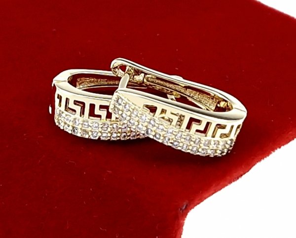 gold plated earrings with exclusive cubic zirconia