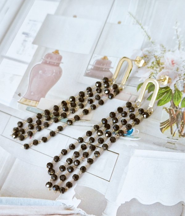 gold earrings made of stainless steel