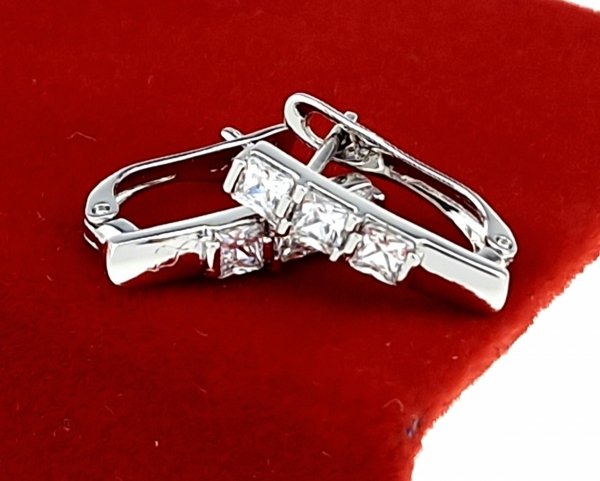 gold plated earrings with exclusive cubic zirconia
