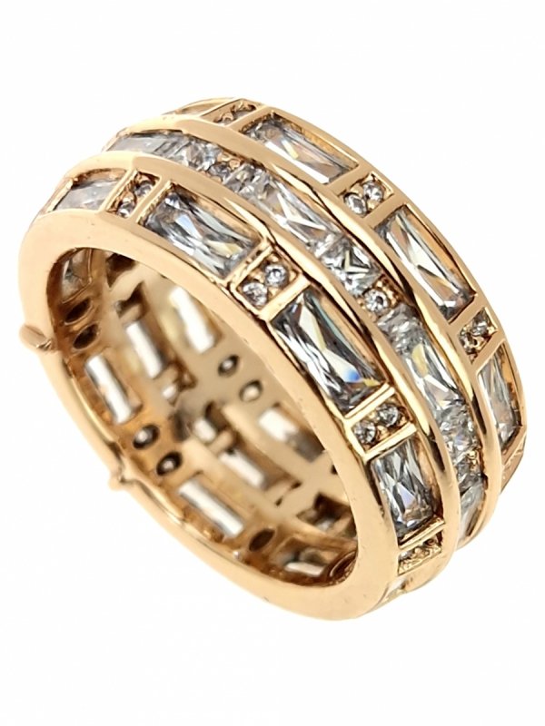 gold ring 18,60mm. gold-plated engagement xuping