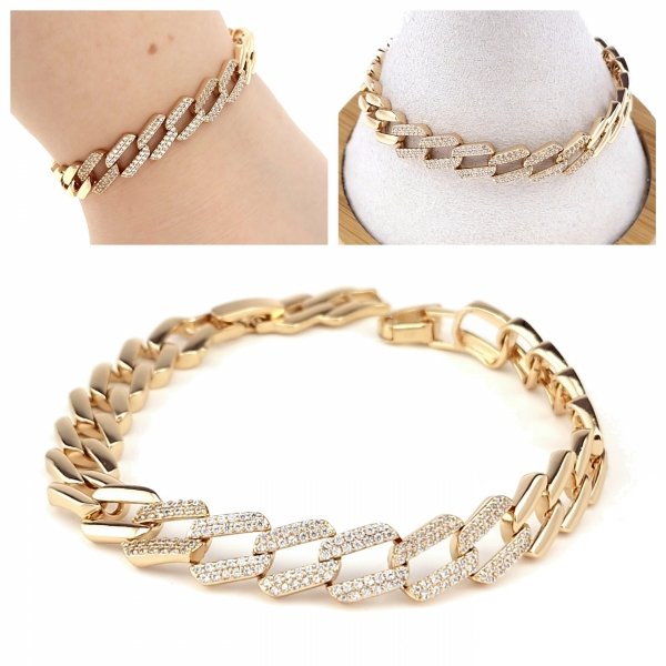 gold bracelet for a gold-plated leg