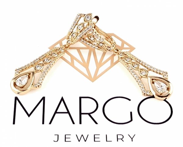 exclusive swarovski gold-plated earrings
