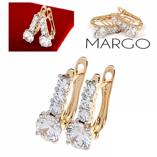 exclusive swarovski gold-plated earrings