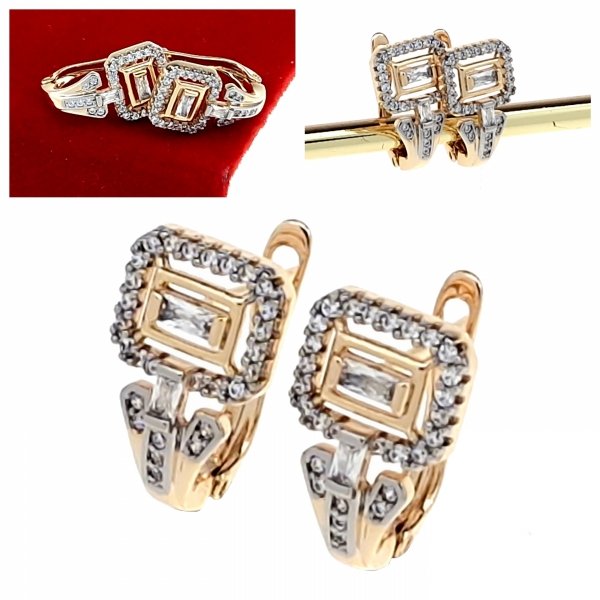 exclusive swarovski gold-plated earrings
