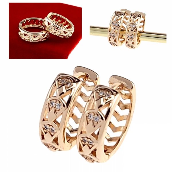 exclusive swarovski gold-plated earrings