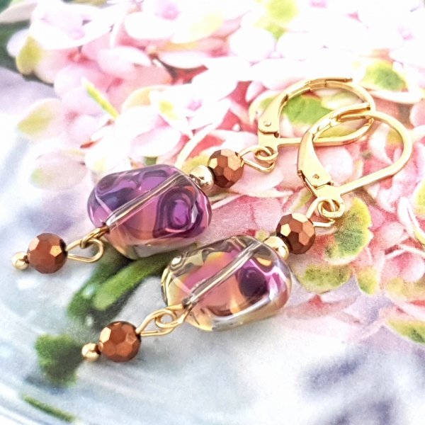gold earrings made of stainless steel