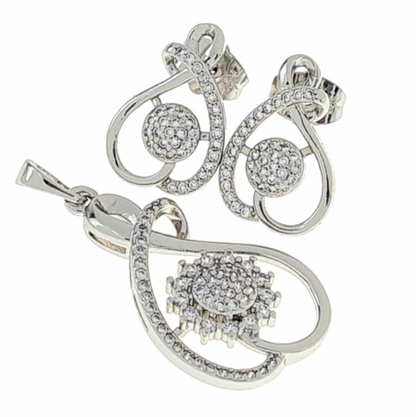 18k gold plated set pendant earrings xuping