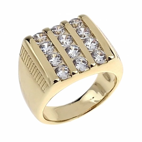 gold ring 18,60mm. gold-plated engagement xuping