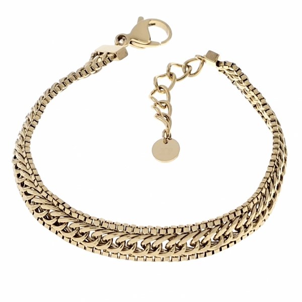 BRACELET GOLD CELEBRITY STAINLESS STEEL