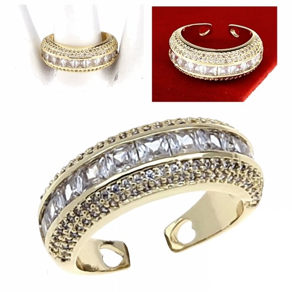 gold ring 17,00mm. gold-plated engagement xuping