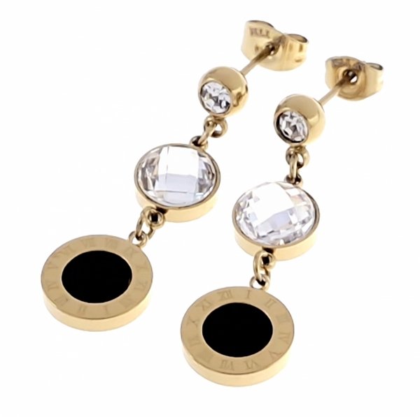 gold earrings made of stainless steel