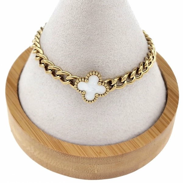 BRACELET GOLD CELEBRITY STAINLESS STEEL