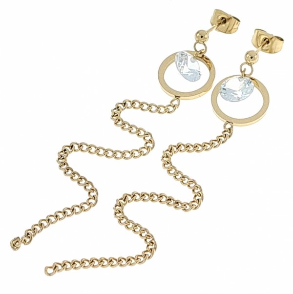gold earrings made of stainless steel