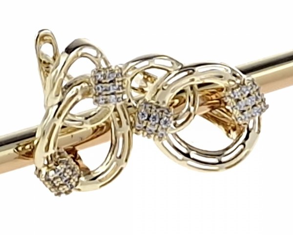 gold plated earrings with exclusive cubic zirconia