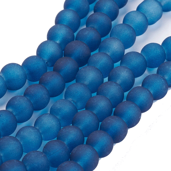 Glass beads faceted strands