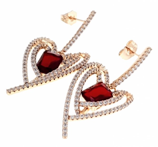 gold plated earrings with exclusive cubic zirconia