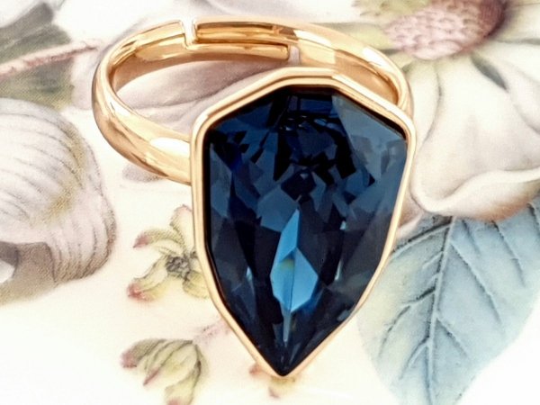 gold ring 18,30mm. gold-plated engagement xuping