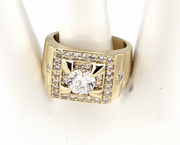 gold ring 18,60mm. gold-plated engagement xuping
