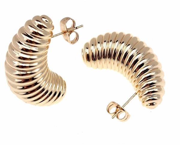 gold plated earrings with exclusive cubic zirconia