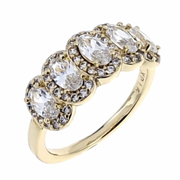 gold ring 18,60mm. gold-plated engagement xuping