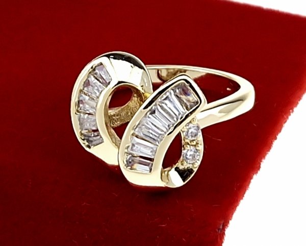 gold ring 18,60mm. gold-plated engagement xuping