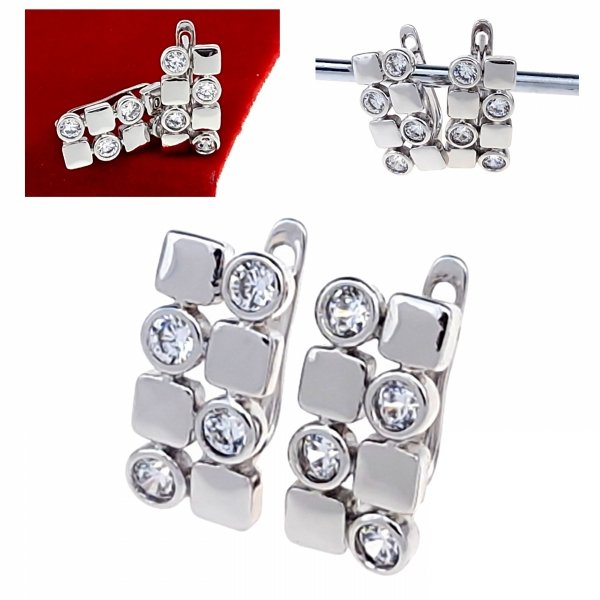gold plated earrings with exclusive cubic zirconia