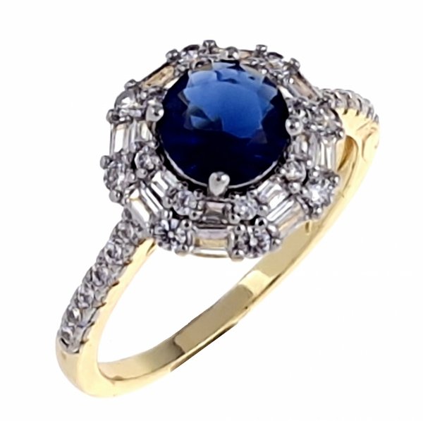 gold ring 18,60mm. gold-plated engagement xuping
