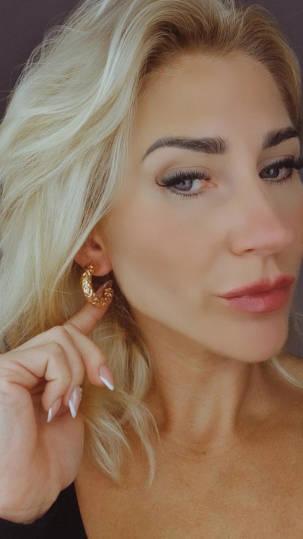 gold plated earrings with exclusive cubic zirconia