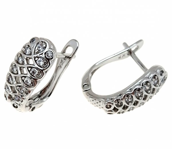 gold plated earrings with exclusive cubic zirconia