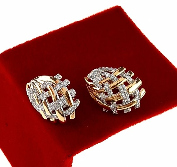 exclusive swarovski gold-plated earrings