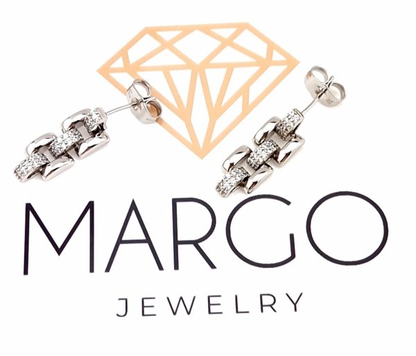 gold plated earrings with exclusive cubic zirconia